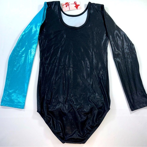 NWT Metallic Leotard Bodysuit Size 14 Girls - Picture 5 of 9